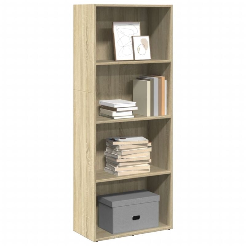 Libreria Rovere Sonoma 60x30x152 cm in Legno Multistrato