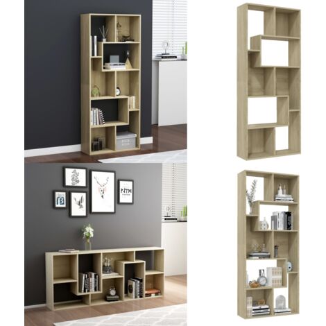 Libreria Rovere Sonoma 67x24x161 cm in Legno Multistrato - Libreria rovere sonoma - Libreria multistrato