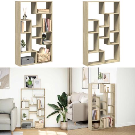 Libreria Rovere Sonoma 72x20x120,5 cm in Truciolato - Libreria moderna - Libreria con scomparti