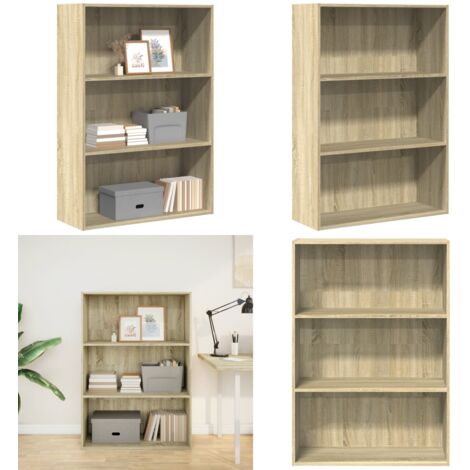 Libreria Rovere Sonoma 80x30x114 cm in Legno Multistrato - Libreria multistrato - Libreria in truciolato
