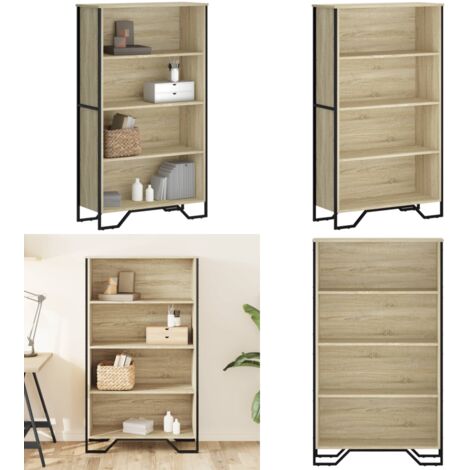 Libreria Rovere Sonoma 80x31x137,5 cm in Legno Multistrato - Libreria moderna - Libreria con scomparti