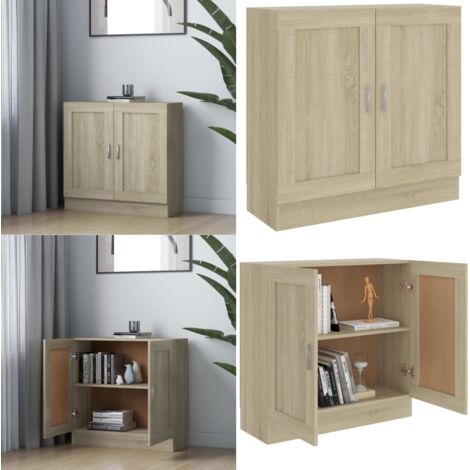 Libreria Rovere Sonoma 82,5x30,5x80 cm in Legno Multistrato - Libreria rovere sonoma - Libreria in legno multistrato