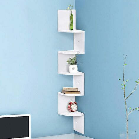 Gecheer Scaffale Angolare,Cube Libreria,Scaffale ad Angolo,Scaffale  Libreria,Librerie,Libreria Angolare,Scaffale Porta CD,Libreria Scaffale in  Legno Multistrato,Rovere Fumo 33x33x132 cm : : Casa e cucina