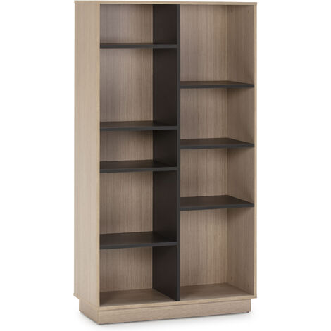 Libreria Modulare H150 L150 Kit Ossido Bianco - Cemento, cm 150 x