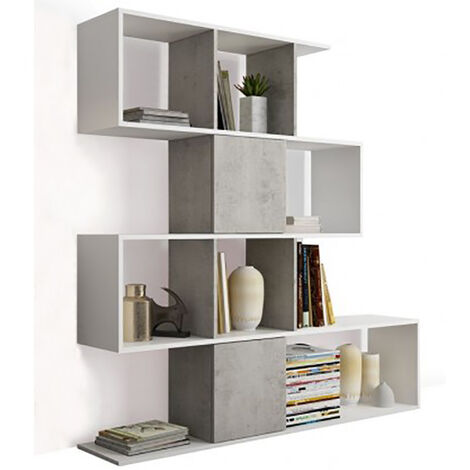 Libreria a scala Alis bianca 145x29xh.145 cm.