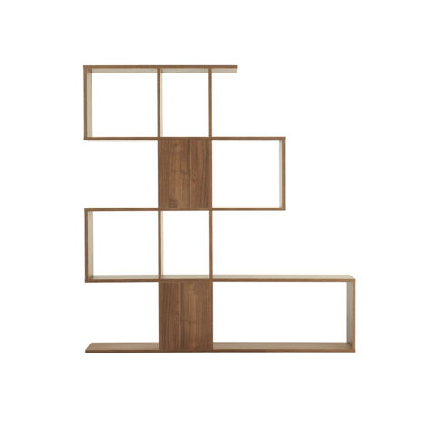 Libreria scandinava mobile divisorio design finitura noce H147 cm COMO