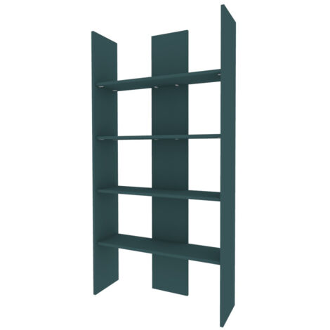 Libreria versatile: design moderno, montaggio facile, ideale per soggiorno, studio e cameretta - Verde Petrolio