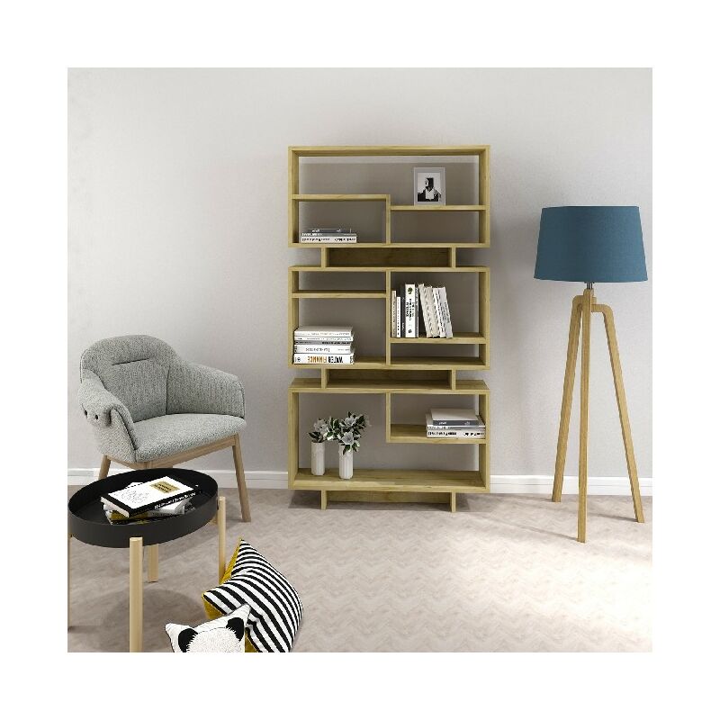 

Libreria Violet - con estantes - oficina, sala de estar - Roble en Aglomerado de melamina, 90 x 22 x 163,2 cm