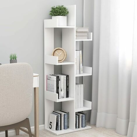 Gecheer Scaffale Angolare,Cube Libreria,Scaffale ad Angolo,Scaffale  Libreria,Librerie,Libreria Angolare,Scaffale Porta CD,Libreria Scaffale in  Legno Multistrato,Rovere Fumo 33x33x132 cm : : Casa e cucina