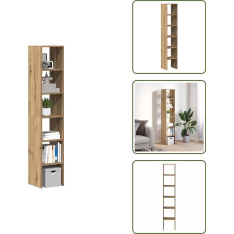 Librerie in legno - vidaXL Librerie 2 pz Impilabili Rovere 30x30x80 cm Legno Multistrato - Librerie multistrato