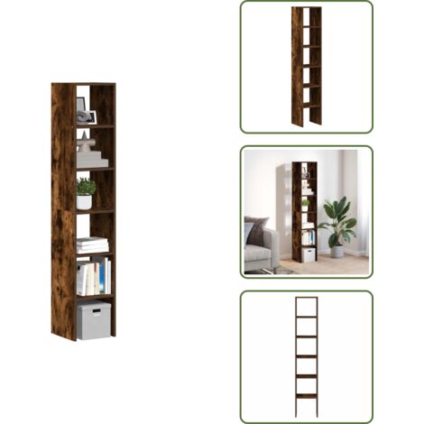 Librerie per casa - vidaXL Librerie 2 pz Impilabili Rovere Fumo 30x30x80 cm in Truciolato - Librerie per soggiorno