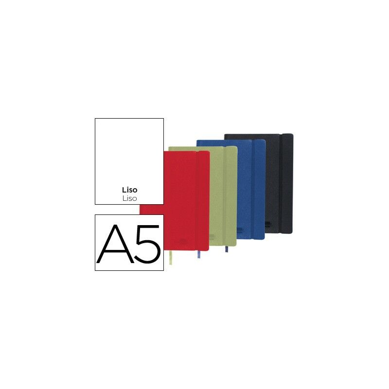 

Libreta liderpapel simil piel a5 120 hojas 70g/m2 liso colores surtidos