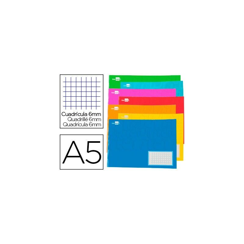 

Libreta liderpapel smart a5 apaisado 32 hojas 60g/m2 cuadro 6 mm con margen