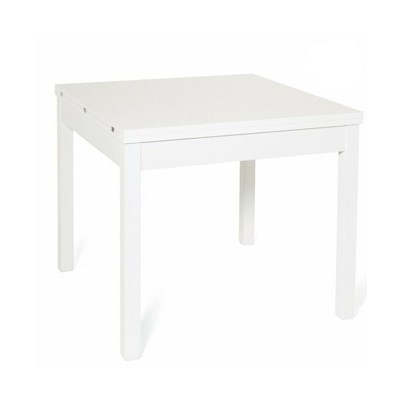 Libro de aperturas para mesa de comedor Frassinato blanco en madera de melamina cm 90x90 - 180