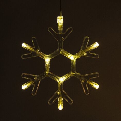 Lichter Schneeiform mit Batterien 10 LED  19x19x1cm