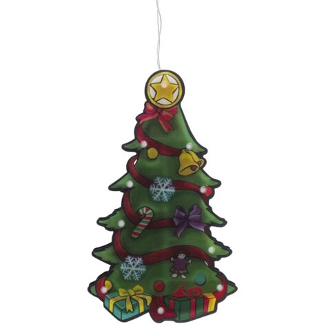 Lichterbaum mit Batterie 9LED  15 x 25 x 2,6 cm