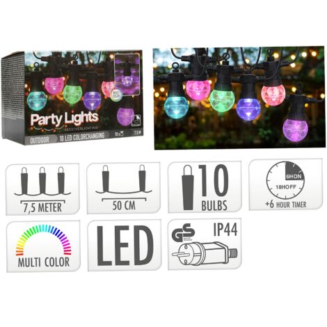 Lichterkette 10 bunte LED-Kugeln - PARTYLIGHTS