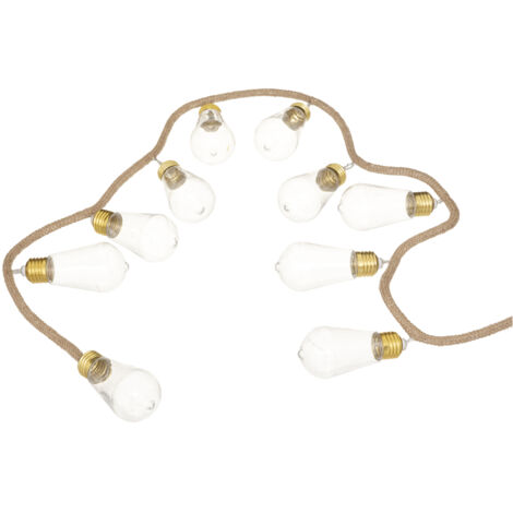 Lichterkette, 10 LED Glühbirnen, 165 cm