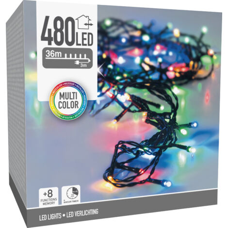 Lichterkette 480 LEDs Mehrfarben IP44. 39m