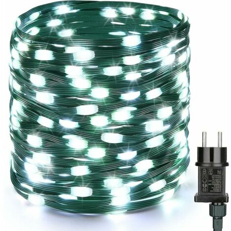 Lichterkette für Weihnachtsbaum, 52 m, 500 LEDs, wasserdicht, elektrische Lichterkette für den Außenbereich, 8 Modi mit Timer, Lichterkette für Weihnachtsbäume, Zuhause, Party, Garten, Geburtstag, Kal