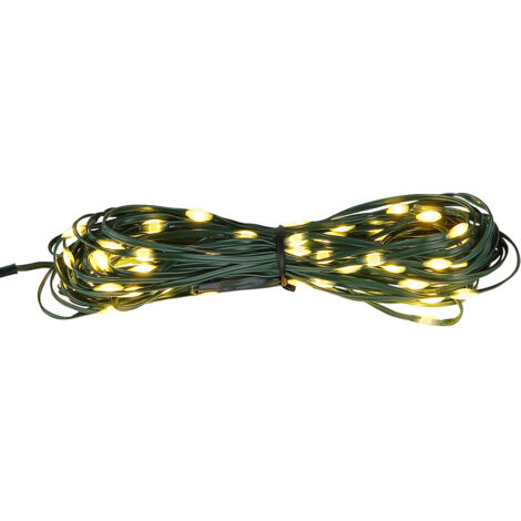 Lichterkette Gartendeko LED Weihnachtsdeko 8 Funktionen L 1290cm Dunkelgrün