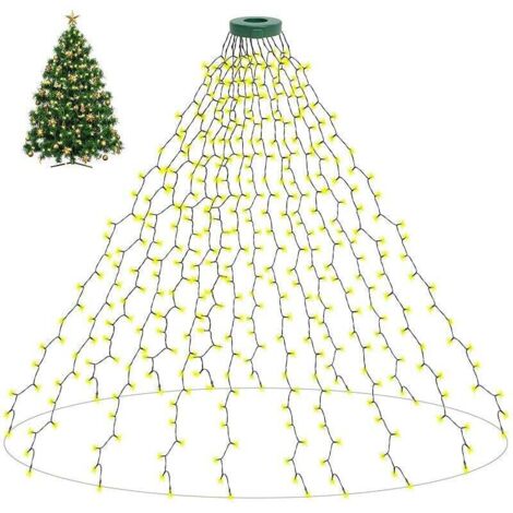 Lichterkette in kühlem Weiß, 2 m lang, 400 LEDs, 8 Leuchtmodi, Memory-Funktion, für drinnen und draußen geeignet, ideal für Fensterdekoration, Weihnachten, Hochzeiten, Geburtstage, Zuhause, Schlafzimm