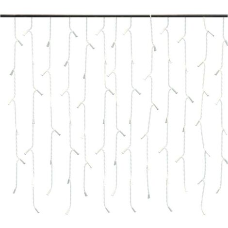Lichtervorhang LED Eiszapfen 10 m 400 LED Warmweiß 8 Funktionen vidaXL