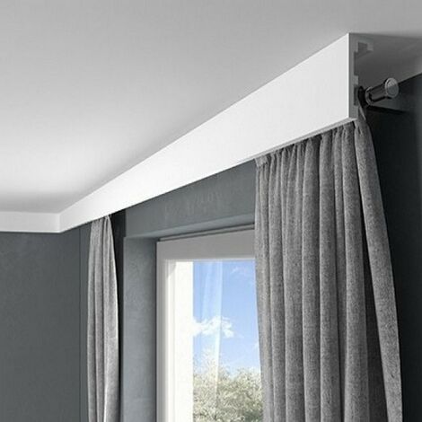 Lichtleiste "QL026T" - Stuckleiste / Vorhangleiste für indirekte Beleuchtung (aus hochfestem Polyurethan)