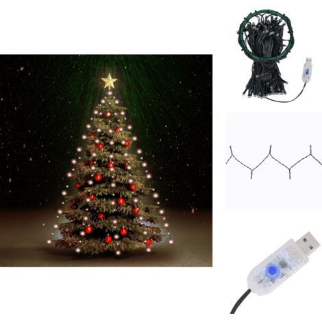Lichtschläuche & Lichterketten - Weihnachtsbaum-Lichternetz mit 180 LEDs 180 cm