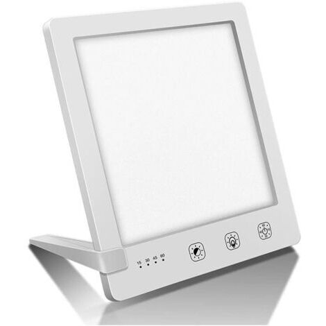 Lichttherapielampe, tragbare Tageslichtlampe mit 2.000 bis 10.000 Lux und 3 einstellbaren Helligkeitsstufen, UV-freiem LED-Spektrum, Touch-Steuerung zur Behandlung von Depressionen und Schlafstörungen