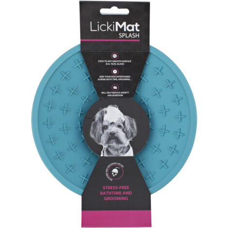 LickiMat Splash - Schleckschale aus Naturgummi für Hunde und Katzen - türkis - 20 cm