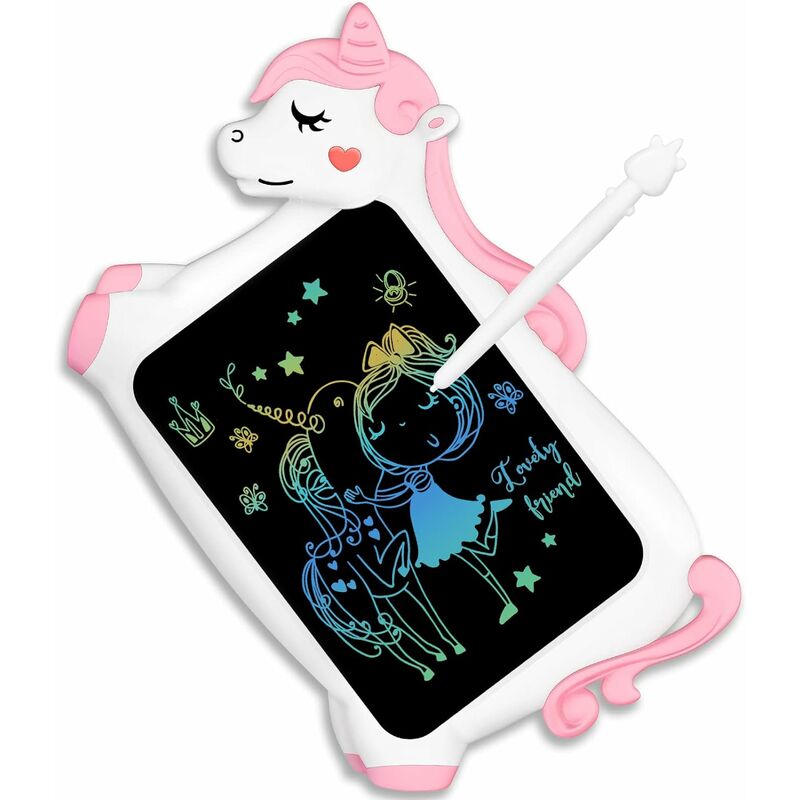 Licorne Jouet Enfant Fille Cadeau - Tablette Dessin Enfants Jeux Educatif Jouet Fille 3 4 5 6 + Ans Creatif, Cadeau Anniversaire Fille Calendrier de
