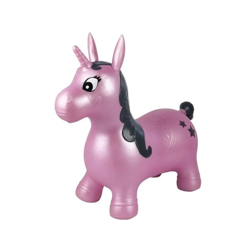 LEXIBOOK - Licorne Sauteuse Gonflable Rose - 3 ans et +