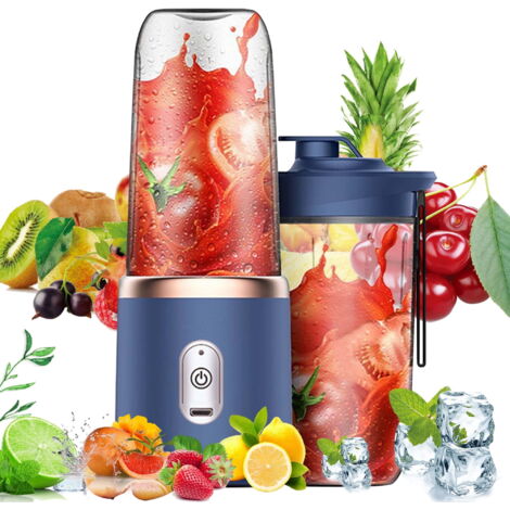 Licuadora personal portátil, ideal para preparar batidos y zumos, mini vaso mezclador recargable con forma de bola.