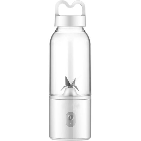 Licuadora portátil, 550 ml, USB, blanca