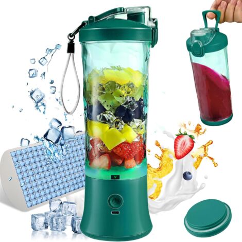 Batidora De Vaso Portátil 500W: Incluye 2 Botellas Para Smoothies, Perfecta Para Llevar