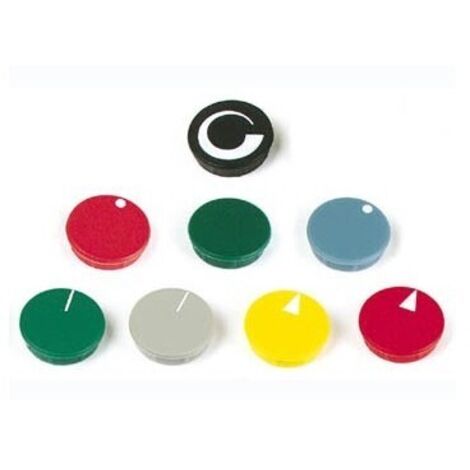 Lid for 15mm button (black - white triangle)