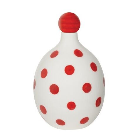 Lido - Bottiglia in ceramica a Pois Rossi Zafferano