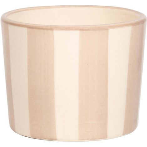 Lido Lot de 2 Verres Rayures Tumbler Artisanaux en Céramique Couleur Sable - Design Élégant et Finition à la Main Fabriqué en Italie pour la Table