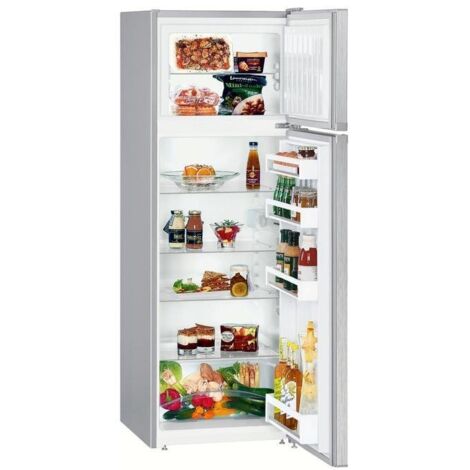 Liebherr CTel 2931 Frigorifero Doppia Porta Capacita 270 Litri Classe energetica F 157 cm SmartFrost Cassetto per Frutta e Verdura Illuminazione LED Silver