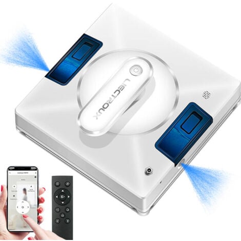 Liectroux YW509 Robot Limpiacristales, Aplicación y control remoto, Doble pulverización de agua, Sensor láser, Anticaída, 5 AÑOS DE GARANTÍA