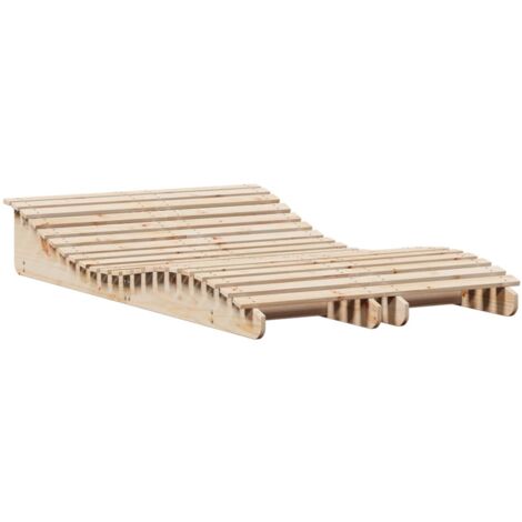 Liegestühle Set von 2 205x60x31,5cm massivem Kiefernholz