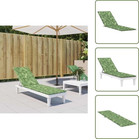 Liegestuhl-Auflage Blattmuster Oxford-Gewebe - Gartenstuhlkissen - Liegeplatzmatte - Outdoorkissen - Sitzkissen - Wasserabweisendes Kissen