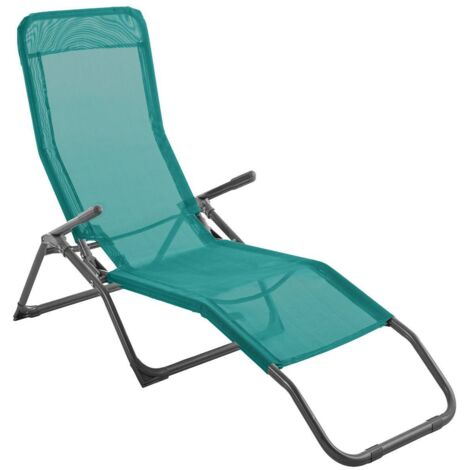 Liegestuhl siesta aus smaragdgrünem stahl - 5five