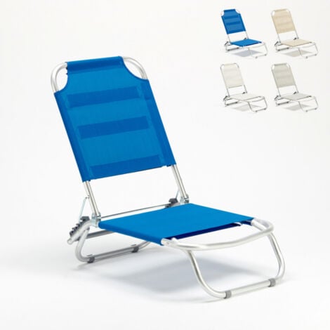 Liegestuhl Strandstuhl Klappbar Aluminium Sonnenliege TROPICAL Blau