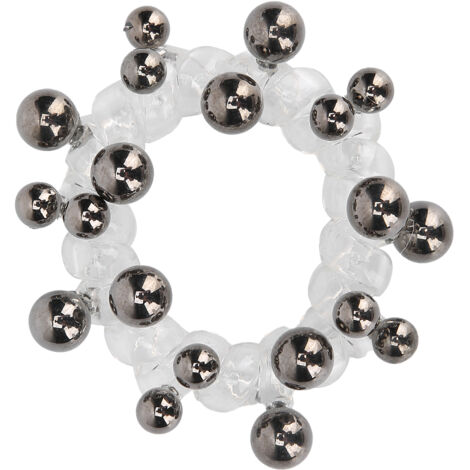 Lien de cheveux en spirale avec perles colorées - Serre-tête élastique téléphone cordon - Idée cadeau noir