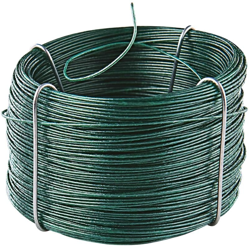 Rouleau de fil de fer plastifié 50 Mètres - vert