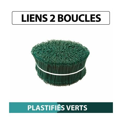 Liens 2 boucles Recuits - Botte de 5000 Liens - 12cm - Cuivré