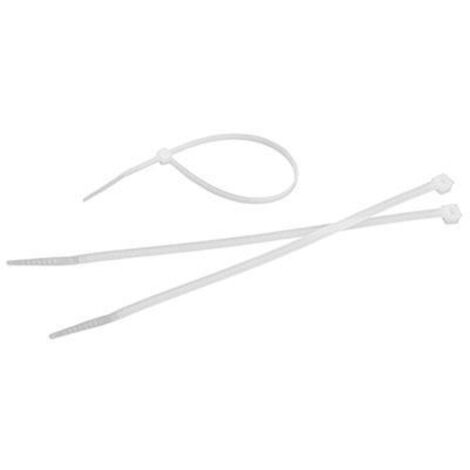 LIENS NYLON BLANC 3,6X200MM 100PCS TOLSEN