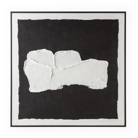 Lienzo 120X5X120 Negro/Blanco